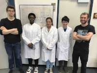 From left to right: Steven Terhorst, Precious Ukhuegbe, Nicol del Rocio Kohl-Yupanqui, Patrik Jansen, and Christian Schumacher